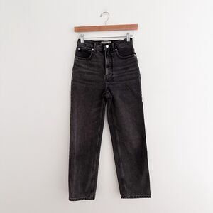 Everlane The Way High Jean Washed Black High Rise Straight Leg Size 24